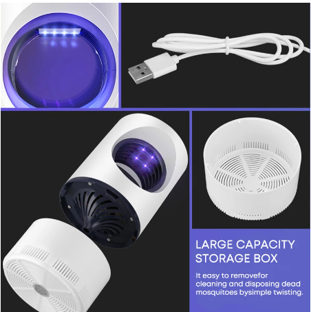 ELECTRIC USB MOSQUITO KILLER LAMP, BUG ZAPPER MUGGEN INSECT KILLER " Bye-Bye Mosquitoes"