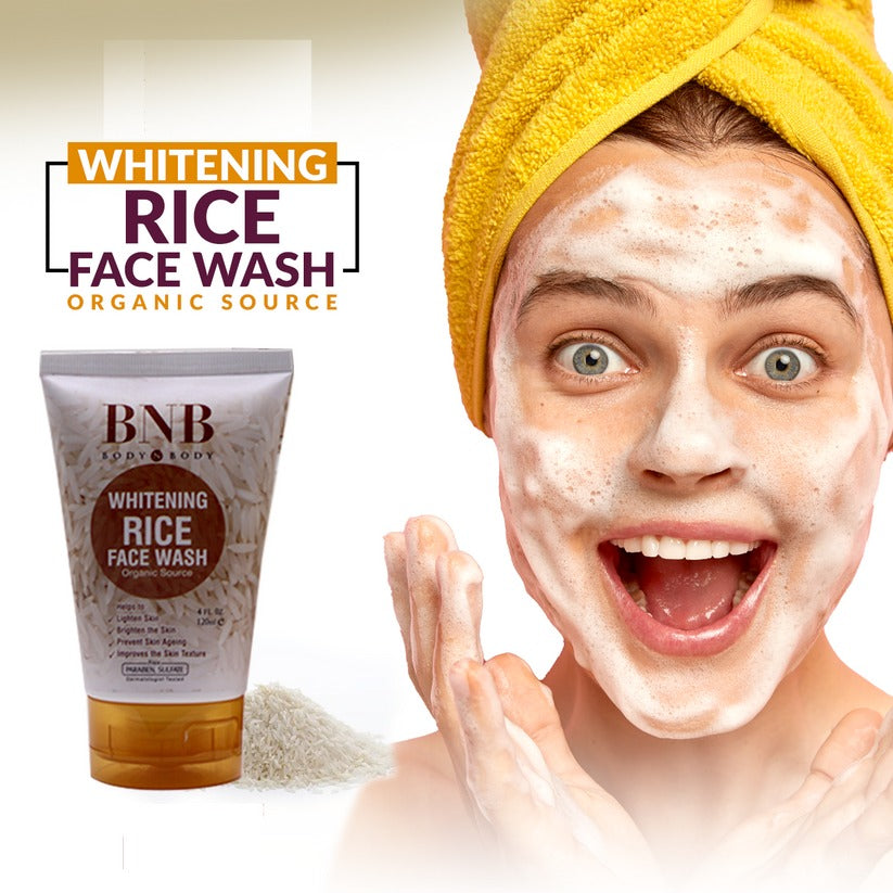 BNB 3 in 1 Rice Extract & Glow Kit ~ Rice Face Wash + Rice Scrub + Rice Face Mask