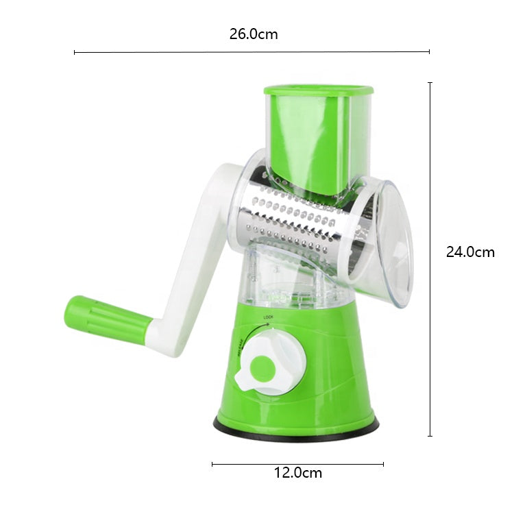 🧑‍🍳kitchen muse 🥳 3 in 1 Rotary Cheese Grater Vegetable Slicer
